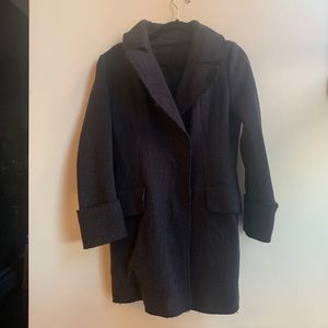 Navy Uniqlo Wool Coat
